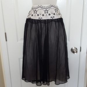 D Studio tulle/linen skirt